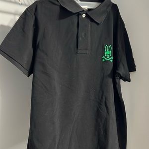 Psycho Bunny Men's Short Sleeve Casual Golf Polo Size 4 Gray Knit